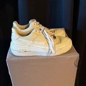 Nike Air Force ones women’s size 7 off-white still in great condition